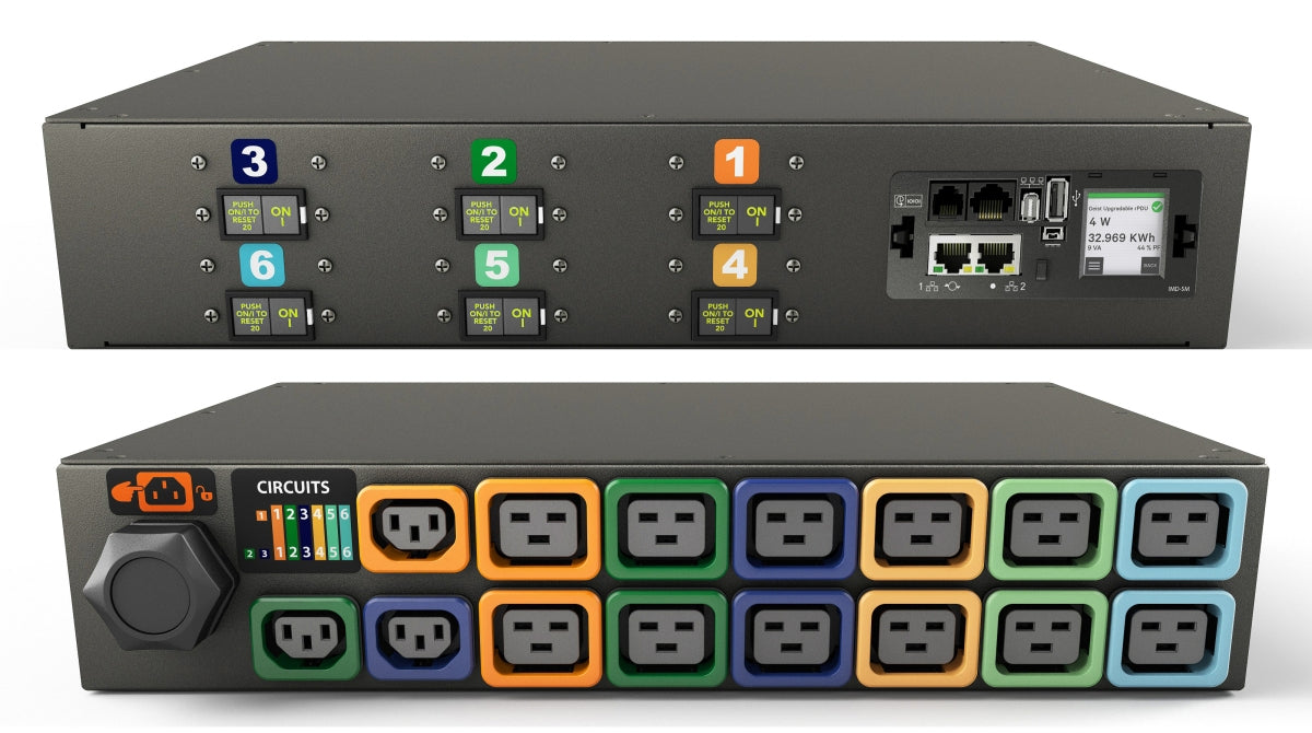 Vertiv Geist MN05MDR1-15P3B8-6PS15D0H10-S power distribution unit (PDU) 15 AC outlet(s) 0U Black