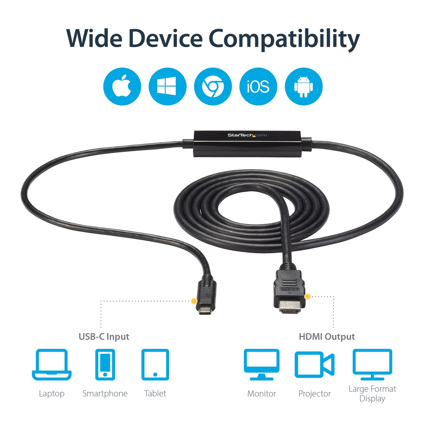 StarTech.com CDP2HDMM1MB video cable adapter 39.4" (1 m) USB Type-C HDMI Black