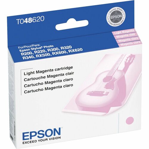 Epson Ink Cartridge, f/ Stylus R300/RX620, 430 Pg Yield, Light MA-EPST048620S