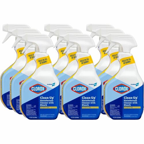 Clorox Company Disinfectant Cleaner, w/Bleach, 32oz, Trigger Spray, 9/CT