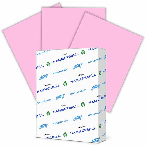 Hammermill Copy Paper, 20 lb, 8-1/2"x11", 500Sheets/RM, 1 Ream, Pink-HAM103382