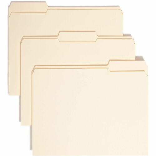 Smead File Folders, 1/3 Ast Tab Cut, 2 Ply, Letter, 100/BX, MLA
