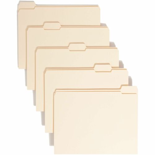 Smead Top Tab File Folder, Letter, 1/5 Ast Tab Cut, 100/BX, Manila