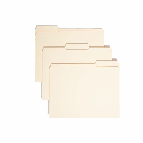 Smead Exp File Folder, 1-1/2" Exp, 1/3 Cut, Letter, 50/BX, MLA