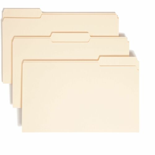 Smead File Folders, 1/3 Ast Tab Cut, 1 Ply, Legal, 100/BX, MLA