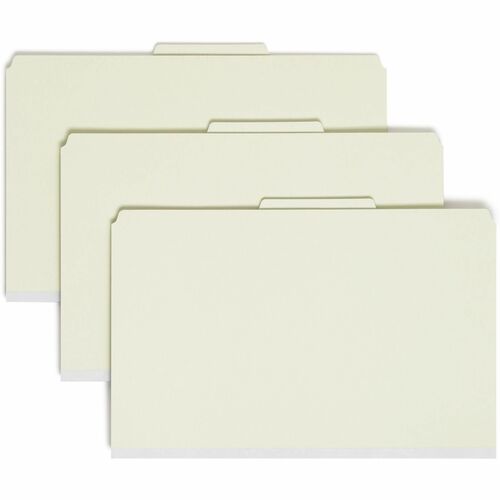 Smead Classifictn Folders,2/5 Cut,1Div,Legal,2" Exp,10/BX,GY/GN