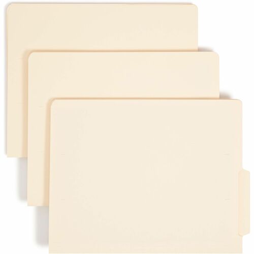 Smead End Tab Folders, 4" Tab, 9-1/2"Front, Ltr, 100/BX, MLA