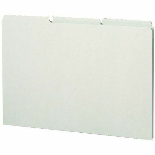 Smead Pressboard Tab Guides,1/3 Self Tab, Lgl,50/BX,Gray Green