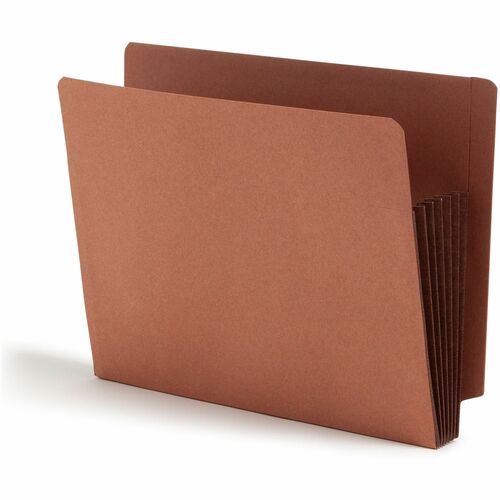 Smead File Pockets, Extra Wide, 5-1/4" Exp, Letter, 10/BX, Brown