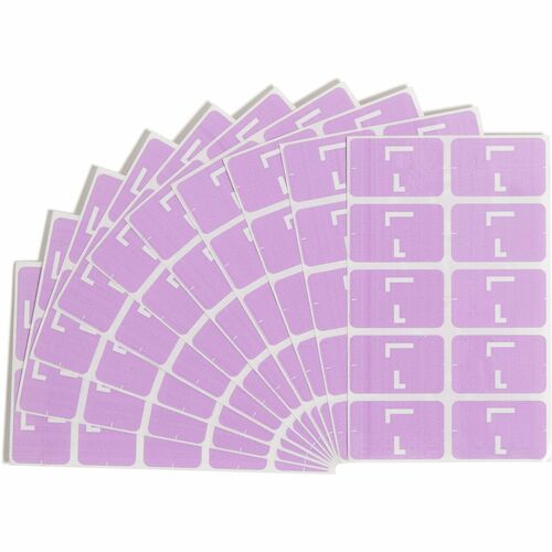 Smead Color Coded Label, "L", 100/PK, Lavender