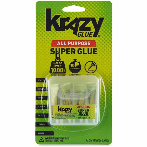 Grenwood Brand Instant Krazy Glue, Single-use Tubes, .5g, 4/PK-GWBKG58248SN