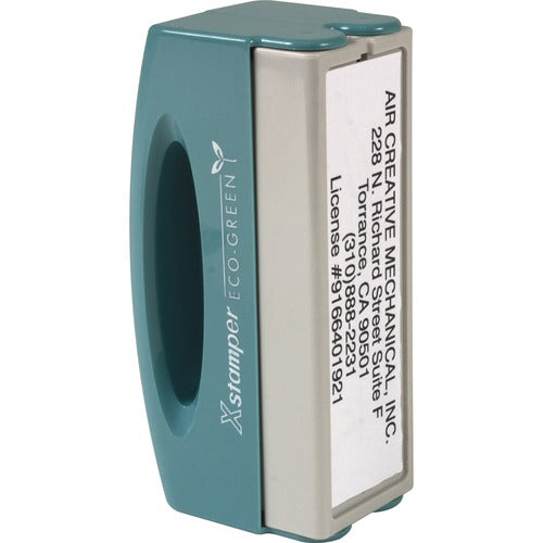 Shachihata Inc Pre-Inked Stamp, 1-5 Lines, 5/8"x2-7/16" Imp, Max Char 32