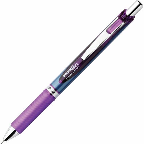 Pentel Gel Pen,Retractable/Refillable,Metal Tip,0.7mm,VT Ink