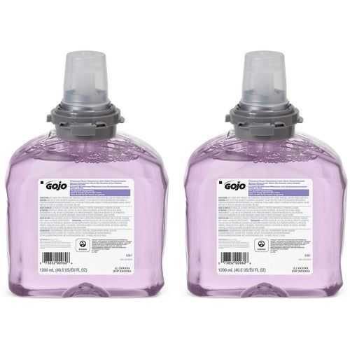 Gojo Foam Soap Refill, F/ TFX Disp, 1200ml, 2/CT, Cranberry Scent-GOJ536102