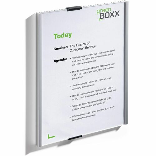 Durable Office Products Information Sign,10 Inserts,8-7/16"x11-7/8"