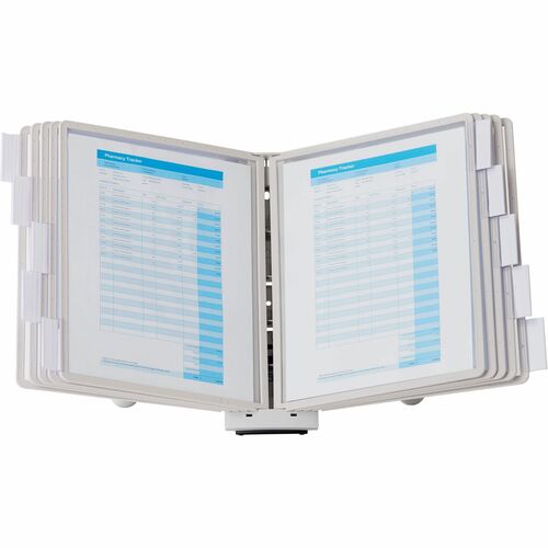 Durable Office Products Desk Reference System, w/Stand, 20 Sht Capacity, GY