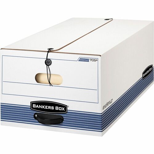 Fellowes Stor/File Storage Boxes, Legal, 15"x24"x10", 12/CT, White-FEL00705