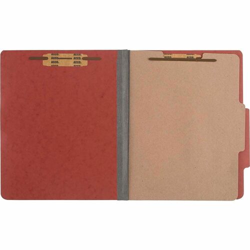 ACCO Classification Folders,2" Exp,1 Partition,Ltr,10/BX,Earth RD