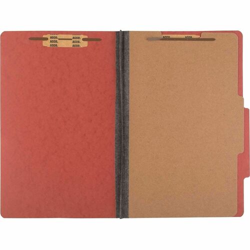 ACCO Classification Folders,2" Exp,1 Partition,Lgl,10/BX,Earth RD