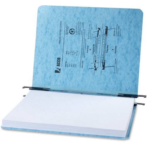 ACCO Hanging Report Cover,2" Capacity,11"x8-1/8",5/PK,Light Blue