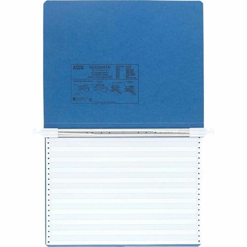 ACCO Data Binder, f/Unburst Shts, 6" Cap, 14-7/8"x11", Lt.Blue
