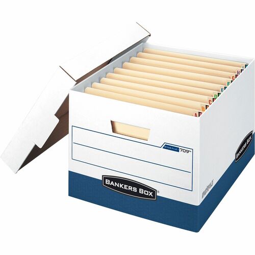 Fellowes File Storage Boxes,850 lb.,12-3/4"x15-1/2"x10",12/CT,WE/BE-FEL00709