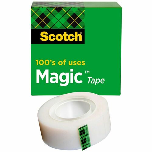 3M Magic Tape, 1" Core, 3/4"x1296", 1 Roll, Transparent