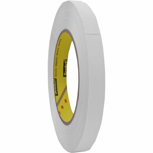 3M Flatback Tape, 1/2"x 60 Yards, 3" Core, White