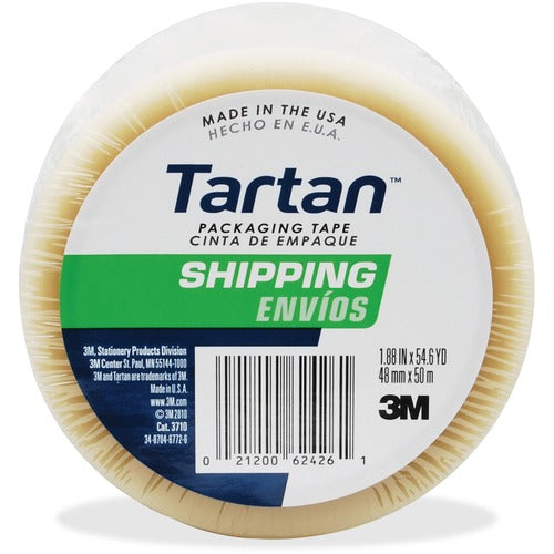 3M Shipping Tape, 3" Core, 1.88"x54.6 Yds, Clear