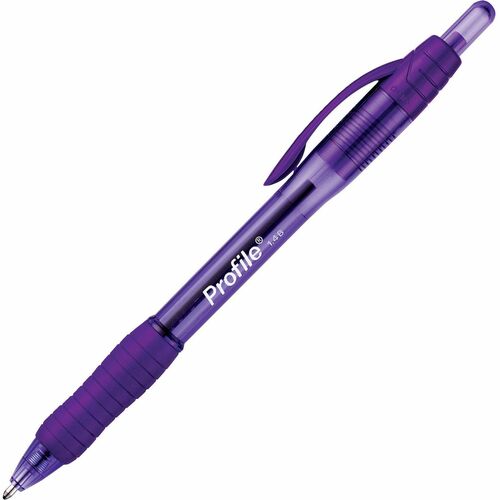 Paper Mate Ballpoint Pen,Retractable/Nonrefill,1.4mm,Purple Barrel/Ink
