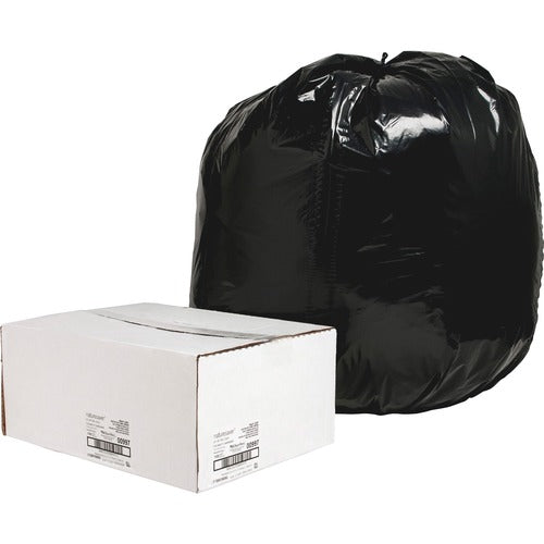 Nature Saver Trash Can Liners,Rcycld,56 Gal,1.65mil,43"x48",100/CT,BK