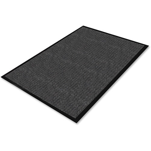 Genuine Joe Indoor Mat, Vinyl Backing, 4'x6', Charcoal-GJO55461