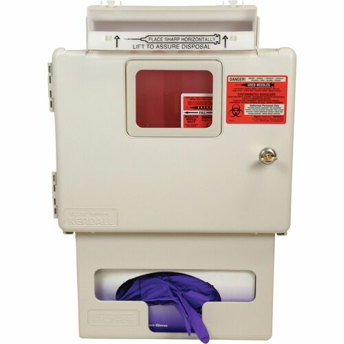 Covidien Sharps Container System,Locking,Glovebox,Wall Mount, 5 Qt.