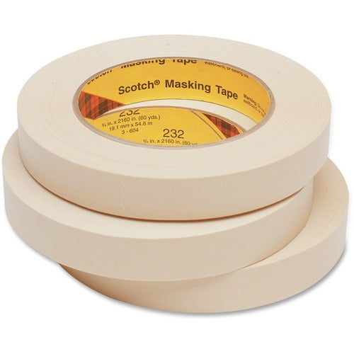 3M Paper Masking Tape, 3/4"x60 Yds, 3" Core, 18mm, 6.5 mil