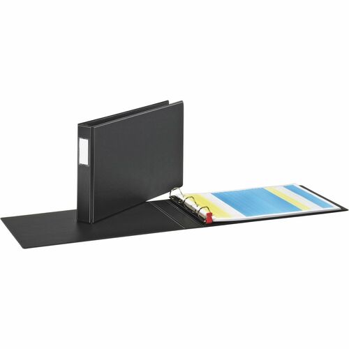 Cardinal D-Ring Reference Binder, Hvy-Duty, 1-1/2" Cap.,11"x17", BK