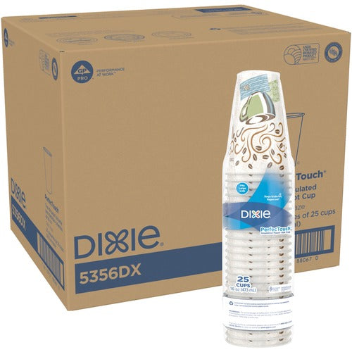 Dixie Foods Hot Cups, Perfect Touch, Wise Size, 16 oz, 500/CT, Multi-DXE5356DXCT