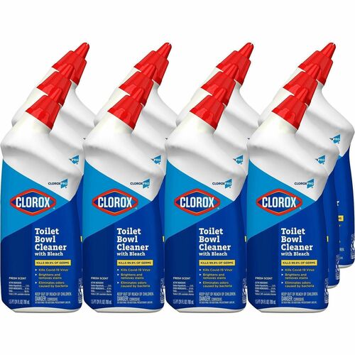 Clorox Company Toilet Bowl Cleaner, w/Bleach,24oz, 12/CT, Fresh Scent