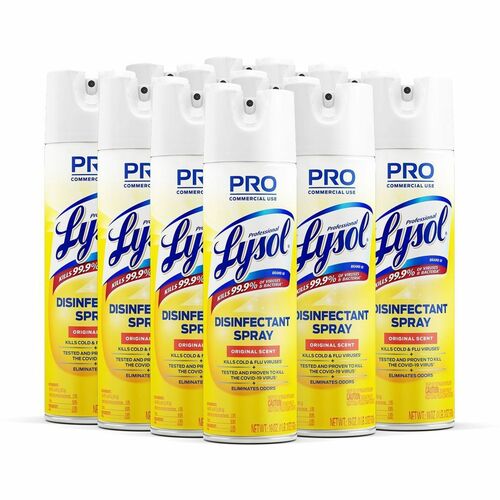 Reckitt Benckiser Lysol Disinfectant Spray, 19 oz, 12/CT, Original Scent