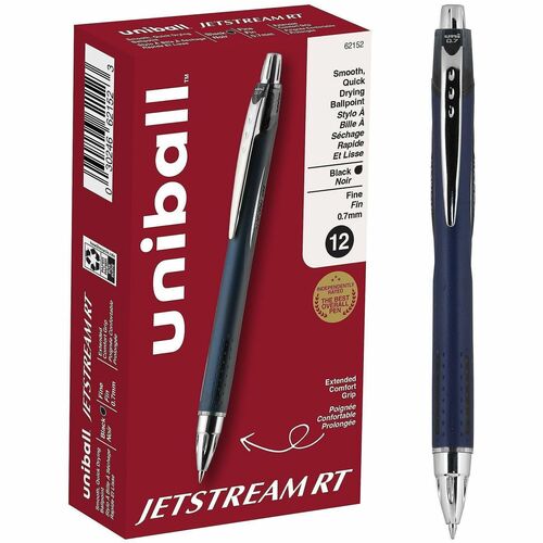 uni-ball Corporation Pen,Rollerball,Retractable,.7mm,Deep BE Barrel/BK Ink