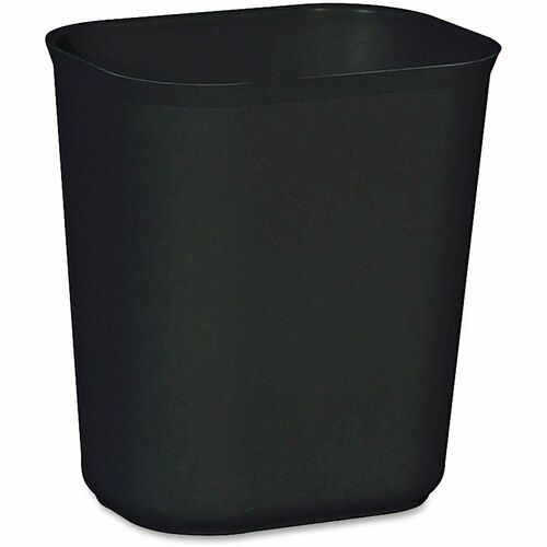 Rubbermaid Commercial Products Wastebasket,Fire-resistant,14 Qt,8-1/4"x11-1/8"x12-1/4",BK