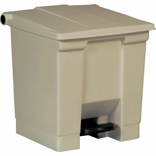 Rubbermaid Commercial Products Step On Container,8 Gallon,16-1/4"x15-3/4"x17-1/8",Beige
