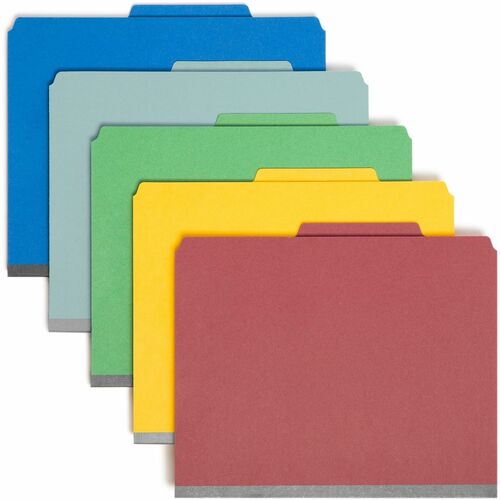 Smead Classification Folders, 2 Dividers, Letter, 10/BX, Assorted