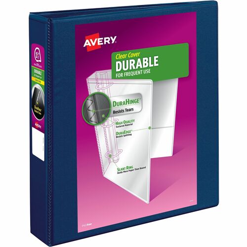 Avery View Binder, Slant Ring, DuraHinge,1-1/2" Cap.,Blue