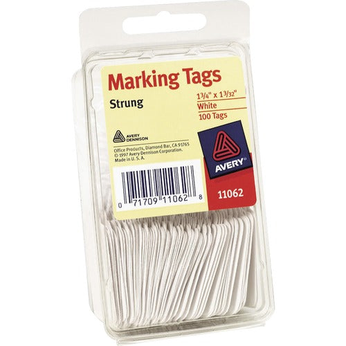 Avery Marking Tags,Cardstock,Strung,1-3/4"x1-3/32",100/PK,36/CT,WE