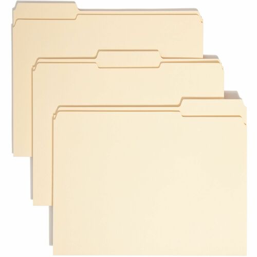 Smead File Folders,Reinforced Tab,3/4" Exp.,Letter,100/BX,MLA