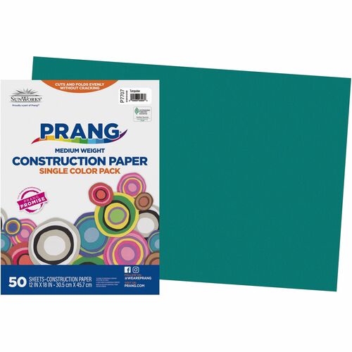 Pacon Construction Paper, Film Wrapped, 12"x18", 50Shts/PK, TE