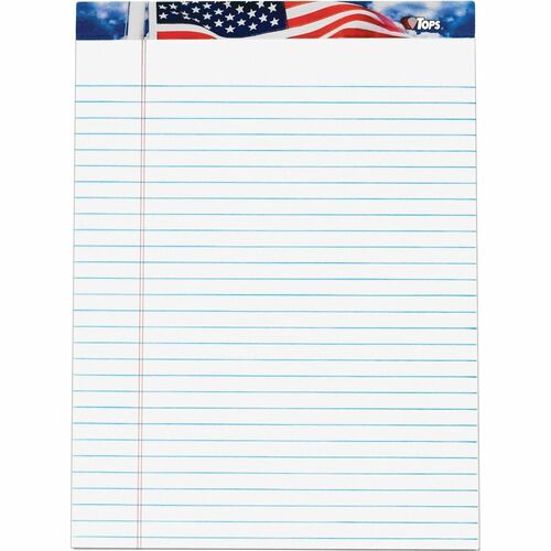 Tops Writing Tablets,Legal Rule,8-1/2"x11-3/4",50 Sht/PD,12/PK,WE