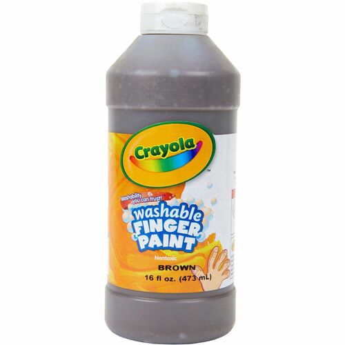 Crayola Washable Finger Paint, Non-Toxic, 16oz., Brown