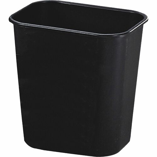 Rubbermaid Commercial Products Waste Bin,Plastic,13 Qrt,11-3/8"x8-1/4"x12-1/8",Black