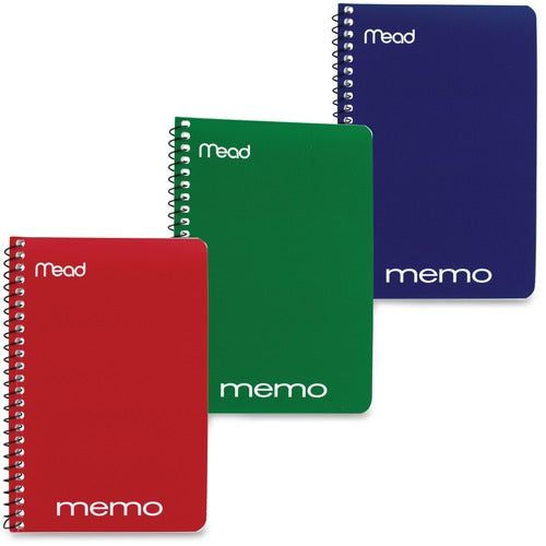 Mead Memo Book, College Ruled, 4"x6", 40 Sheets, Assorted